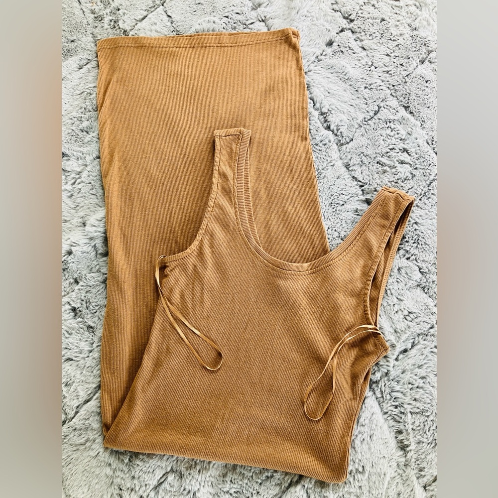Ambiance Tan Ribbed Knit Top